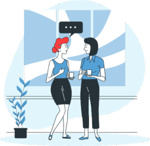2 donne che parlano 2 femmes qui discutents